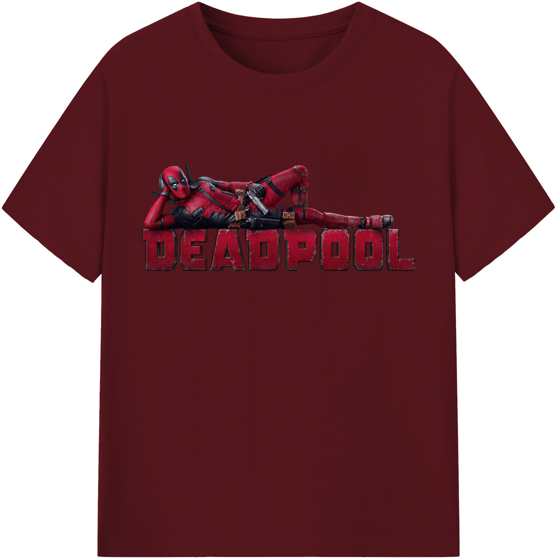 （画像用） Deadpool デッドプール 綿100％半袖Tシャツ（フロントプリント）